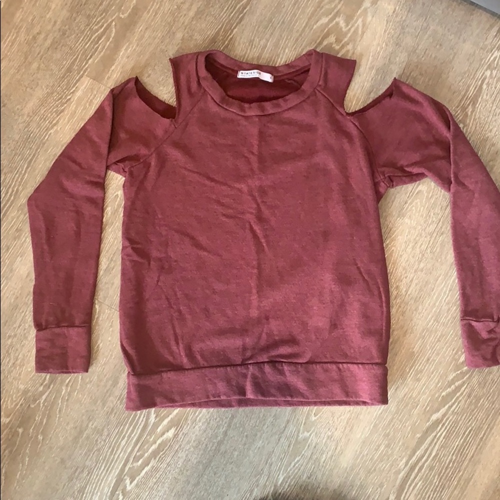Stateside Cold Shoulder crew neck